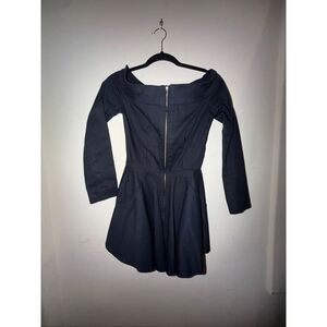 CONTRARIAN New York navy off the shoulder dress size 4
